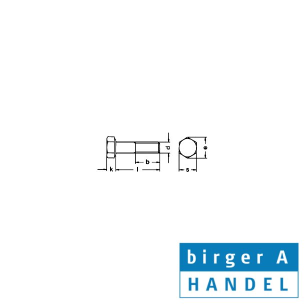 Din 931 M 8x200 rustfri syrefast A4 bolt