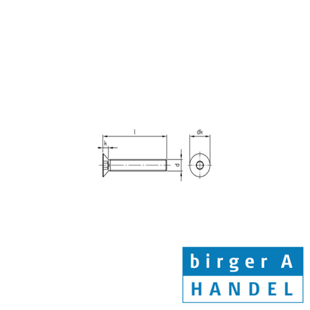 Din 7991 rustfri syrefast A4 insex UNC 1/4"x20x5/8" (16mm) 