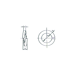 Din 127B  6mm rustfri syrefast A4 fjederskive