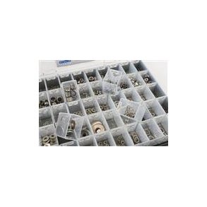 Rustfri syrefast A4 mtrik skive sortiment M3-M12 