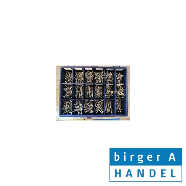 Art 9047 sp�npladeskrue sortiment rustfri syrefast A4 �4.0-4.5 unders�nket Torx