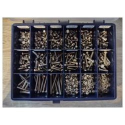 Din 933 M 5 rustfri syrefast A4 s�tskrue sortiment 18 rums