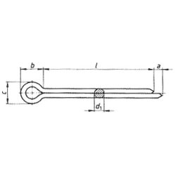 Din 94  1.0x16 rustfri syrefast A4 split 