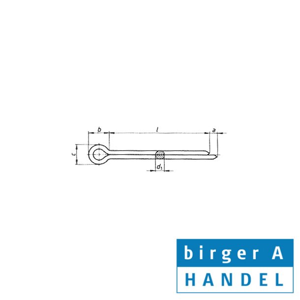 Din 94  1.0x20 rustfri syrefast A4 split