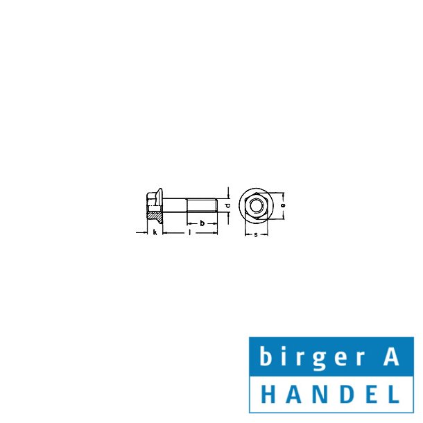 Din 6921 M 8x16 rustfri syrefast A4 flange bolt