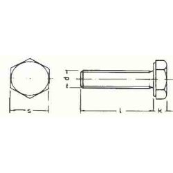Din 933 M 4x10 rustfri syrefast A4 stskrue 