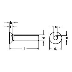 Iso 10642 (din 7991) M 10x160 rustfri syrefast A4 UH insex skrue