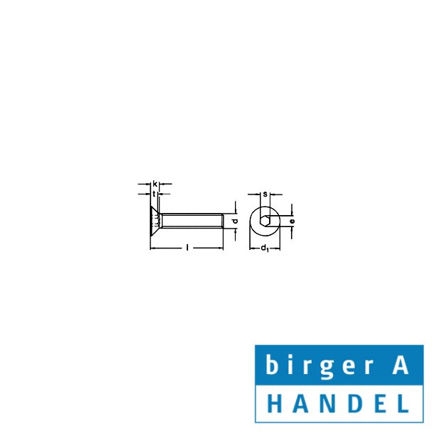 Iso 10642 (din 7991) M 6x45 rustfri syrefast A4 UH insex skrue