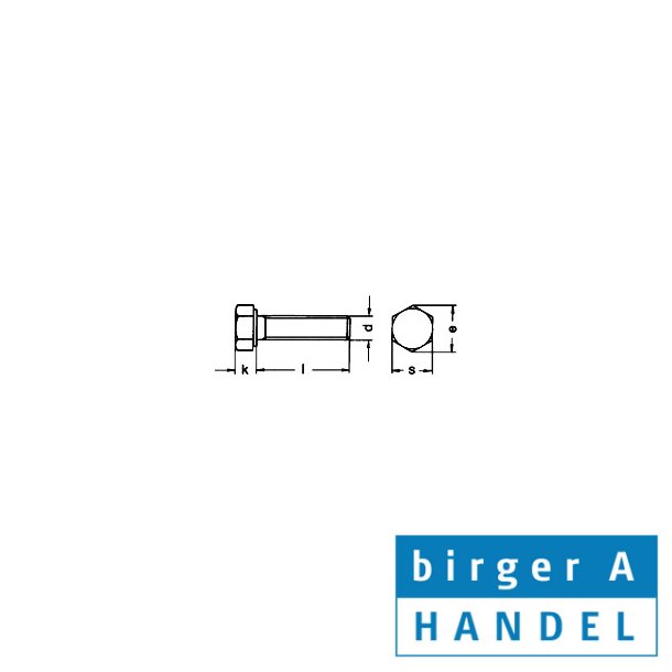 Din 933 M 6x20 rustfri syrefast A4 stskrue
