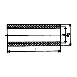 Gevindmuffe rustfri syrefast A4 rund M 12x30mm