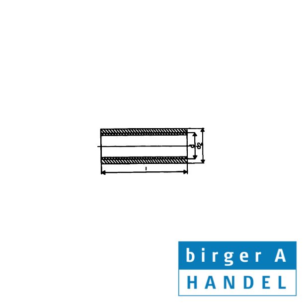 Gevindmuffe rustfri syrefast A4 rund M 12x30mm