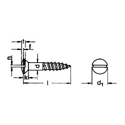 Din 95  4.0x70 rustfri syrefast A4 linsehoved trskrue 