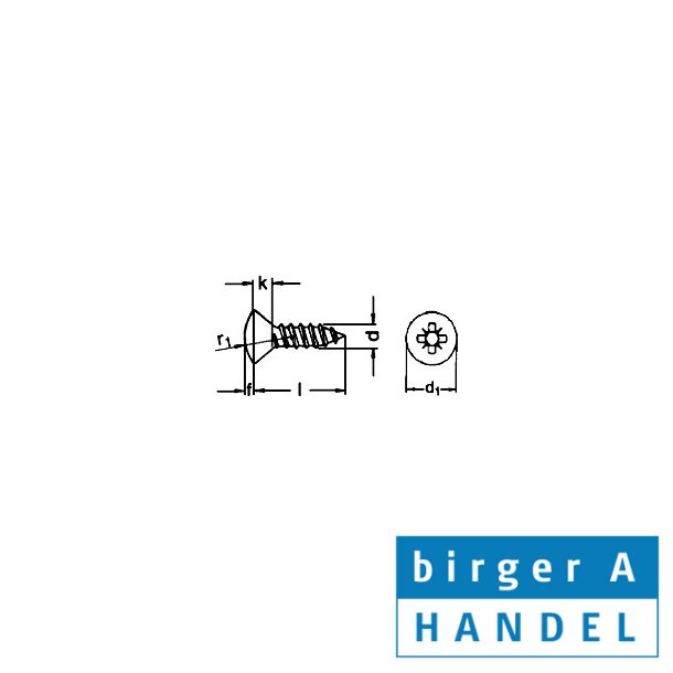 Din 7983 syrefast A4 pladeskrue LH PZD 6.3x38 pakke a 100 stk