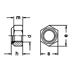 Din 980 syrefast A4 helmetallisk lsemtrik M4