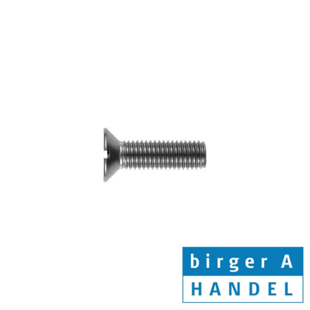 Din 963 M 2x10 rustfri syrefast A4 undersnket lige krv