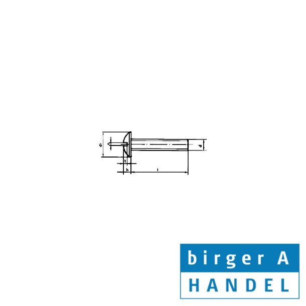  FRH M 4x30 rustfri A2 fladrundhoved skrue m/krv