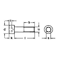 Din 912 M 8x60 rustfri syrefast A4 CH insex skrue