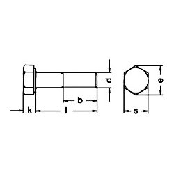 Din 931 M 6x200 rustfri syrefast A4 bolt