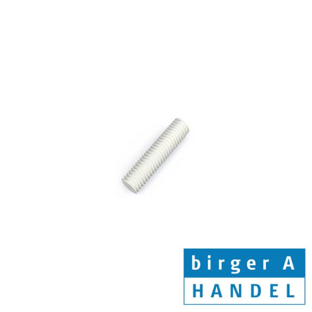 Nylon hvid PA6 gevindstang - Din 975 - M 5x1000mm