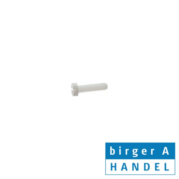 Din 84 - M 3X8 nylon  cylinder hoved maskinskrue lige krv