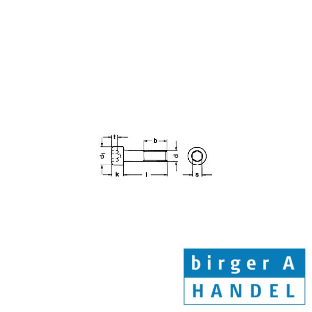 Din 912 M 8x65 A4-80 CH rustfri syrefast insex skrue
