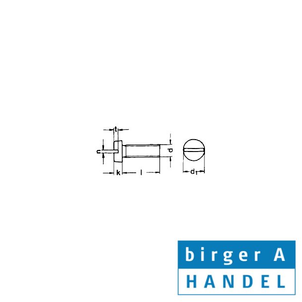 Din 84 M 8x20 rustfri A2 CH lige krv maskinskrue pakke a 90 stk
