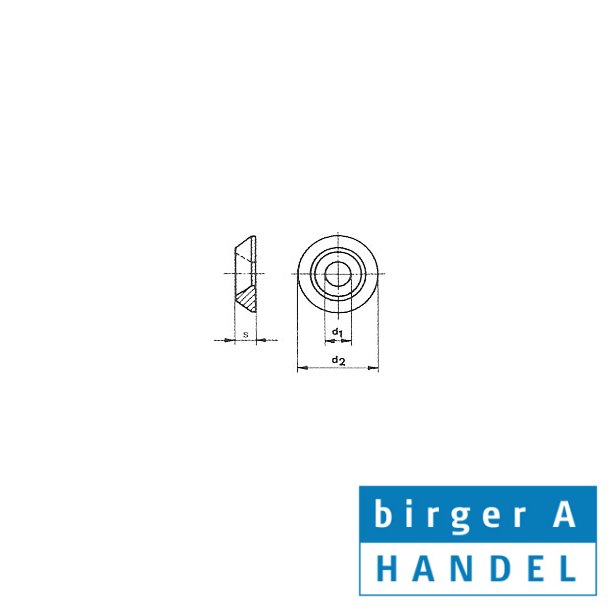 Rosette massiv M5 rustfri syrefast A4