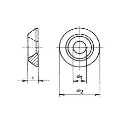 Rosette massiv M6 rustfri syrefast A4