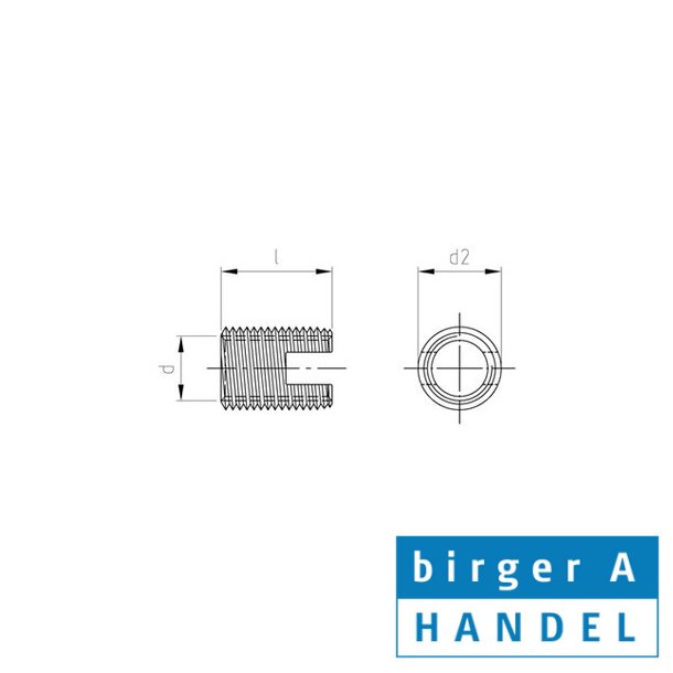 Selvskrende gevindindsats rustfri A1 M5