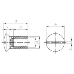 Muffemtrik M 5X15 rustfri syrefast A4
