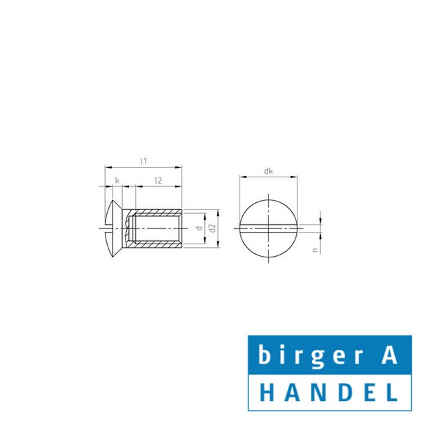 Muffemtrik M 5X15 rustfri syrefast A4