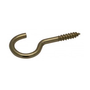 Art 011 4.4x60x18mm messing massiv skruekrog