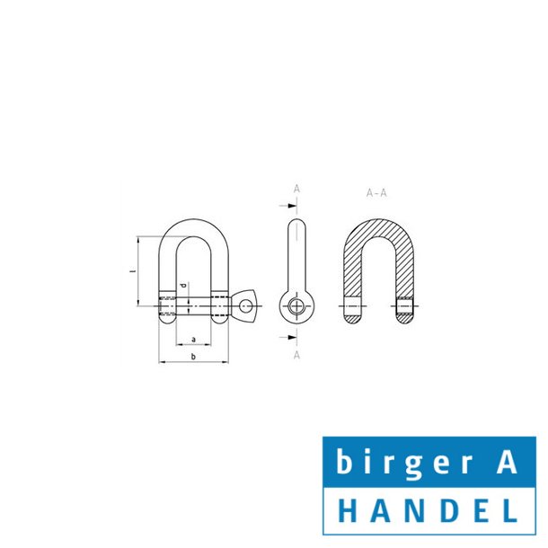 D sjkel  5mm rustfri syrefast A4