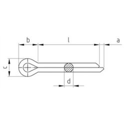 Din 94  3.2x28 rustfri syrefast A4 split