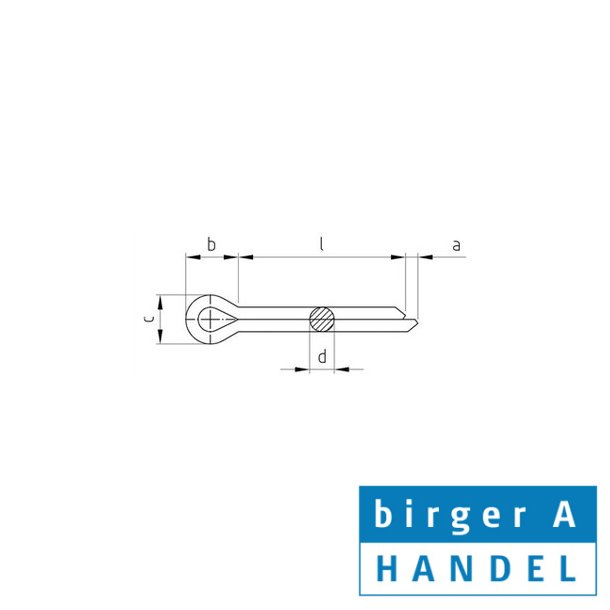 Din 94  2.0x28 rustfri syrefast A4 split