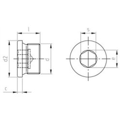 Din 908 MF 12x1.5 rustfri syrefast A4 indv.6kt.prop