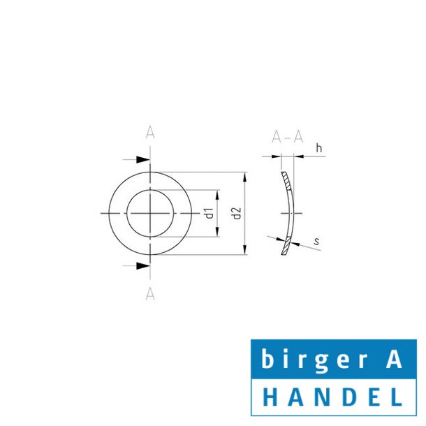 Din 137B M12-13x24x1.2 rustfri syrefast A4 blgefjederskive 