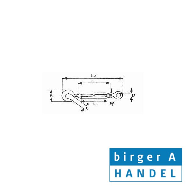 Bardunstrammer je/krog syrefast A4 M10