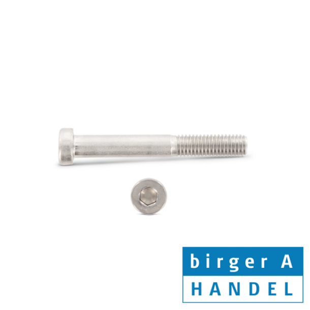 Din 7984 M 8x40 rustfri syrefast A4 lav hoved insex skrue