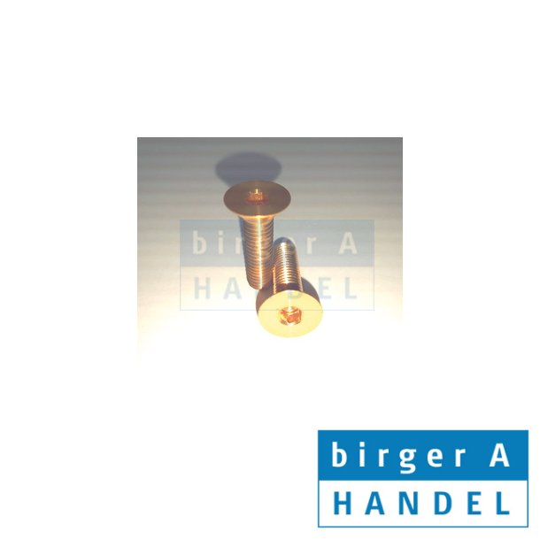 Din 7991 messing M 6x30 undersnket insex skrue