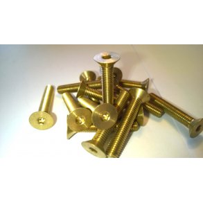 Din 7991 messing M 6x30 undersnket insex skrue