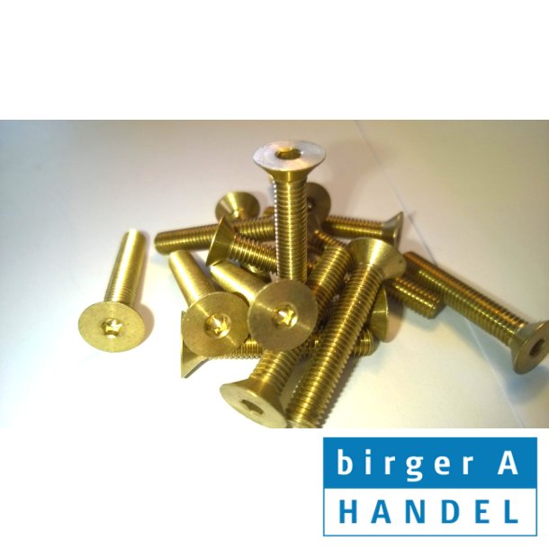 Din 7991 messing M 8x30 undersnket insex skrue