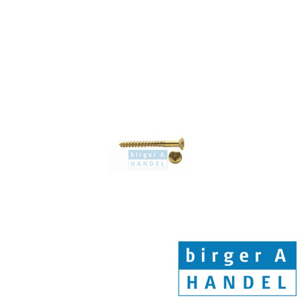 Din7995messing 2.5x25trskrue linsehovedpozidrive