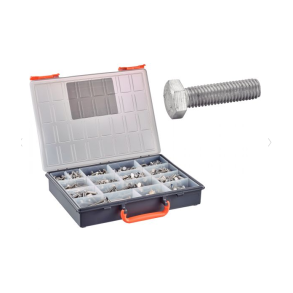 Din 933 M 5-6-8-10 rustfri syrefast A4 stskrue sortiment 15 rums