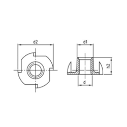 Beslagmtrik M10 for tr rustfri A2