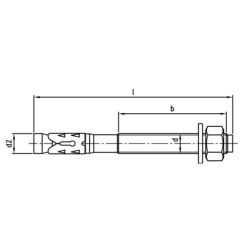 Betonanker rustfri syrefast A4 M 10x105