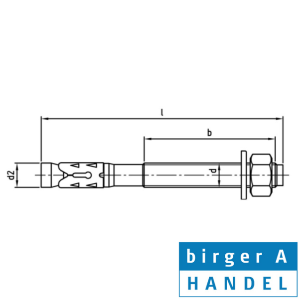 Betonanker rustfri syrefast A4 M 10x105
