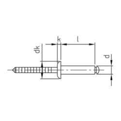 Blindnitte rustfri syrefast A4/A4  3X6