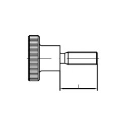 Din 464 messing M 6x12 knurled fingerskrue