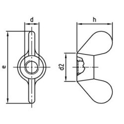 Din 315 M20 messing fljmtrik